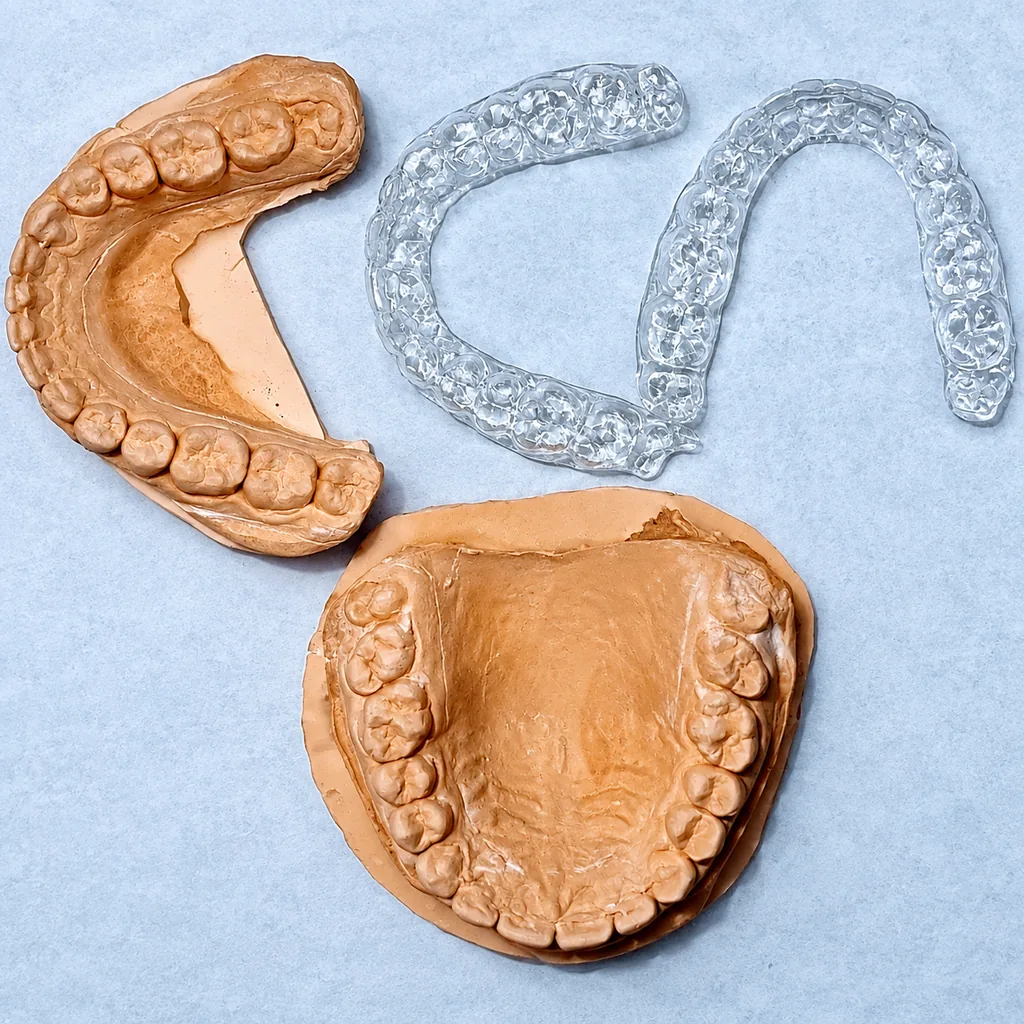 Orthodontic clear aligners trays and study moulds