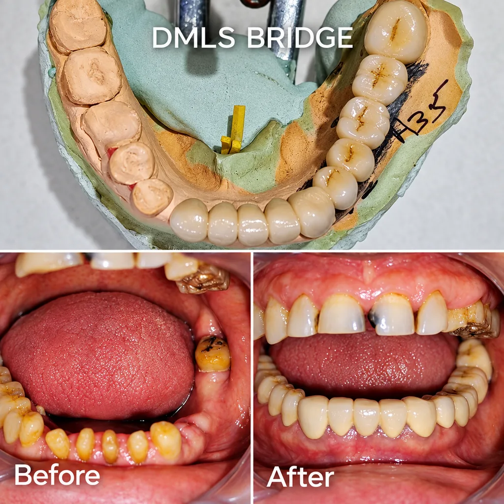 Laser DMLS dental bridge rehabilitation case