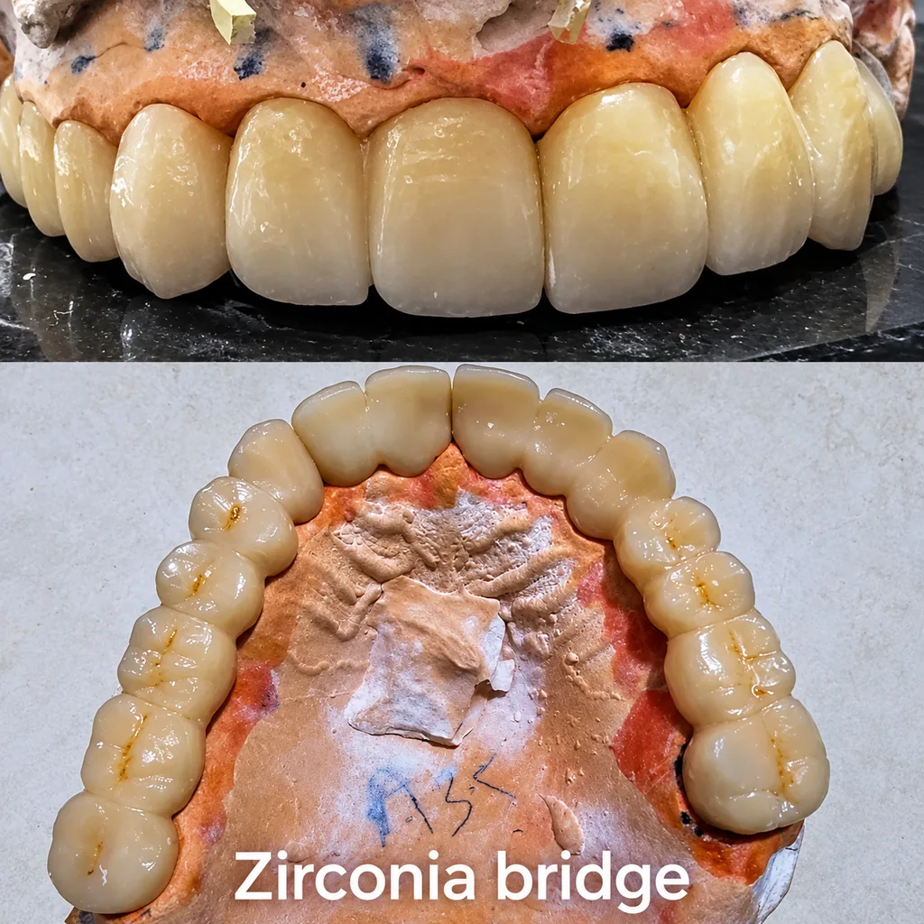 Translucent aesthetic Zirconia bridge